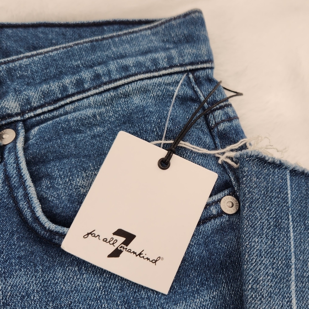 7 For All Mankind Mega Flare High Wasited Greenwich Jeans Womens Size 27 - Picture 6 of 16